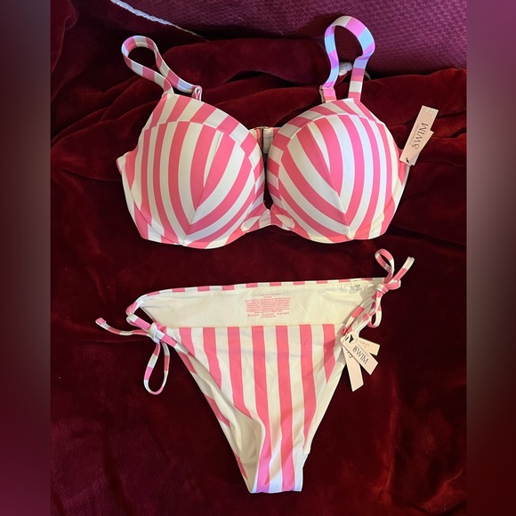 Victoria’s Secret Pink Stripe 2 piece Bathing Suit - Picture 2 of 5